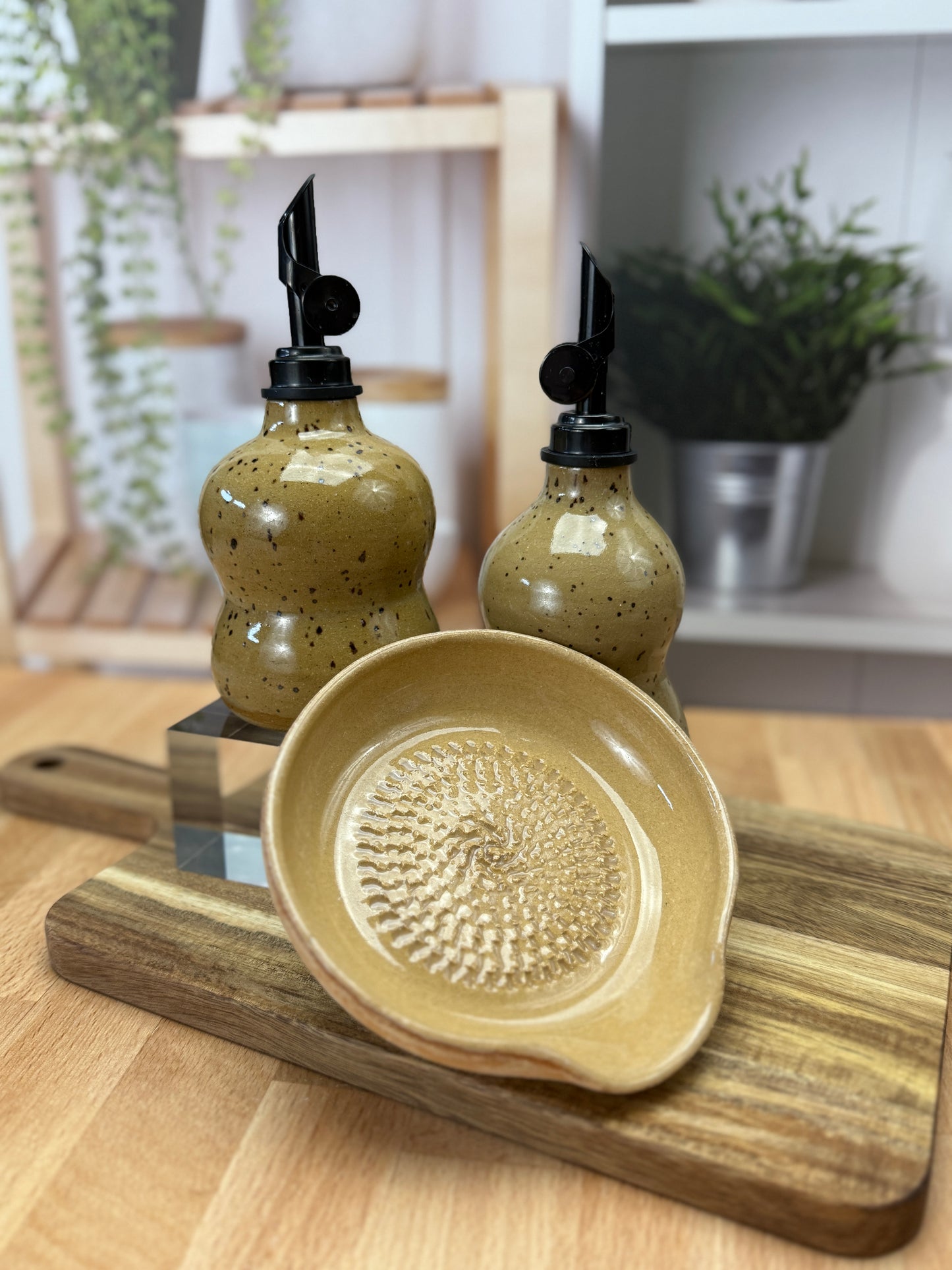 House of Pour Oil Cruet in Pyrite